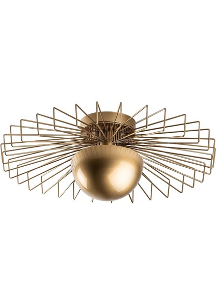 Tel Başlık Model Metal Plafönyer Avize Parlak Gold, Dekoratif Tavan Aydınlatma KAYA-15226-L indirimleri