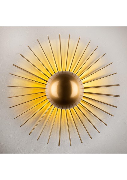 Tel Başlık Model Metal Plafönyer Avize Parlak Gold, Dekoratif Tavan Aydınlatma KAYA-15226-L