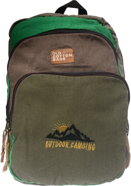 Old Cotton Kaliteli Siyah Vintage Salaş Baskılı Disayn Günlük Gezi Okul Sırt Çantası Revilla Bag 28X38CM fiyatları