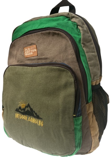 Old Cotton Kaliteli Siyah Vintage Salaş Baskılı Disayn Günlük Gezi Okul Sırt Çantası Revilla Bag 28X38CM fırsatları