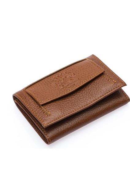 Unisex Hakiki Deri Bozuk Para ve Kağıt Para Bölmeli Cüzdan Kartlık - Taba fiyatları