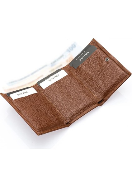 Unisex Hakiki Deri Bozuk Para ve Kağıt Para Bölmeli Cüzdan Kartlık - Taba modelleri