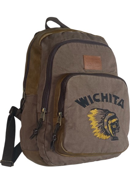 Old Cotton Kaliteli Siyah Vintage Salaş Baskılı Disayn Günlük Gezi Okul Sırt Çantası Revilla Bag 28X38CM modelleri