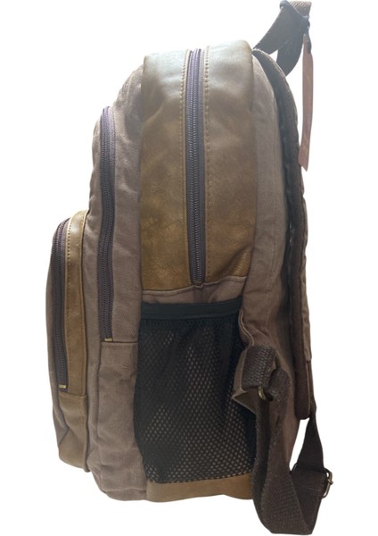 Old Cotton Kaliteli Siyah Vintage Salaş Baskılı Disayn Günlük Gezi Okul Sırt Çantası Revilla Bag 28X38CM