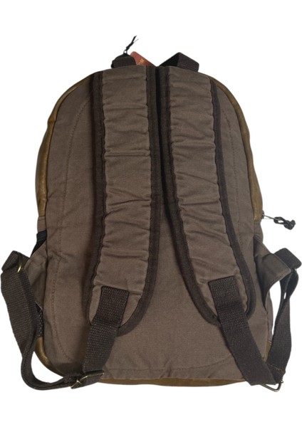 Old Cotton Kaliteli Siyah Vintage Salaş Baskılı Disayn Günlük Gezi Okul Sırt Çantası Revilla Bag 28X38CM