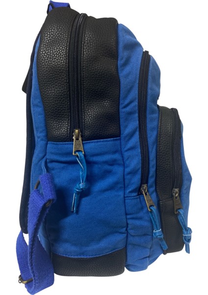 Old Cotton Kaliteli Siyah Vintage Salaş Baskılı Disayn Günlük Gezi Okul Sırt Çantası Revilla Bag 28X38CM indirimleri