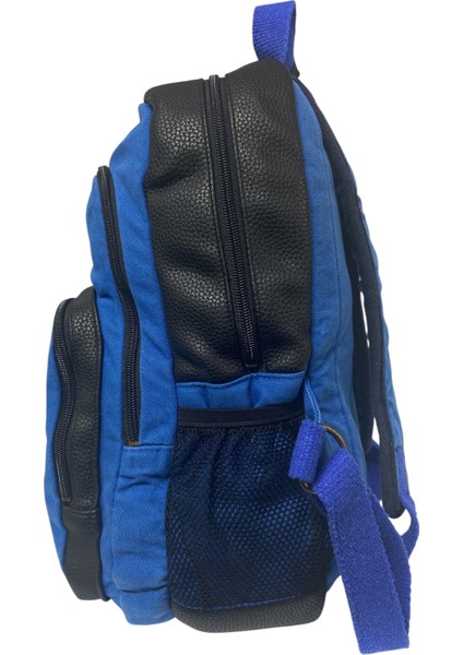 Old Cotton Kaliteli Siyah Vintage Salaş Baskılı Disayn Günlük Gezi Okul Sırt Çantası Revilla Bag 28X38CM