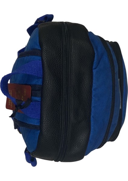 Old Cotton Kaliteli Siyah Vintage Salaş Baskılı Disayn Günlük Gezi Okul Sırt Çantası Revilla Bag 28X38CM