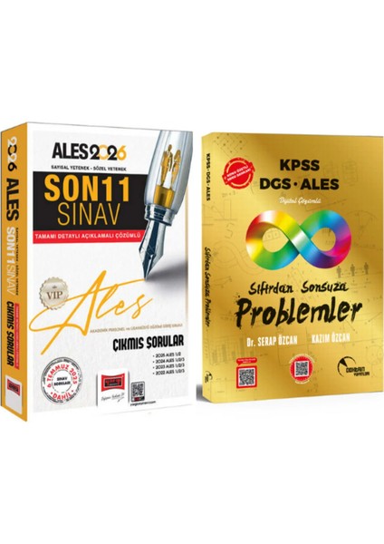 2026 Ales Sayısal-Sözel Yetenek Son 11 Yıl Çıkmış Sorular ve Sıfırdan Sonsuza Problemler (2 Kitap)