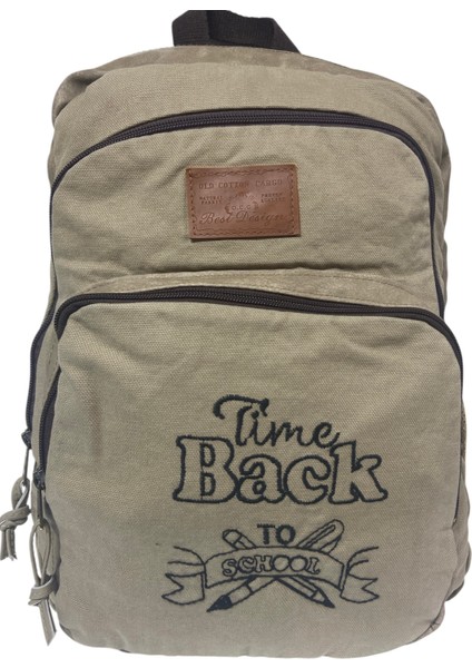 Old Cotton Kaliteli Siyah Vintage Salaş Baskılı Disayn Günlük Gezi Okul Sırt Çantası Revilla Bag 28X38CM fiyatları