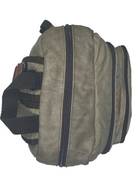 Old Cotton Kaliteli Siyah Vintage Salaş Baskılı Disayn Günlük Gezi Okul Sırt Çantası Revilla Bag 28X38CM