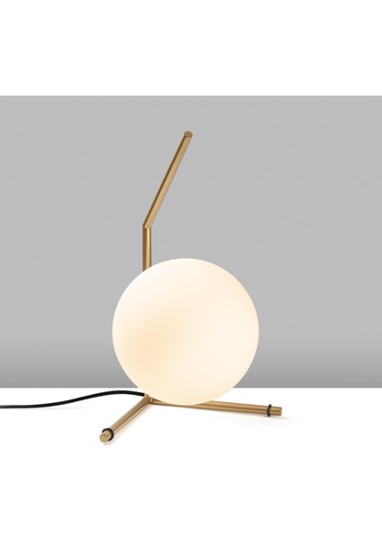 Luminar Modern Glop Cam Başlıklı Masa Lambası Dekoratif Aydınlatma Parlak Gold LUMINAR-14166 indirimleri