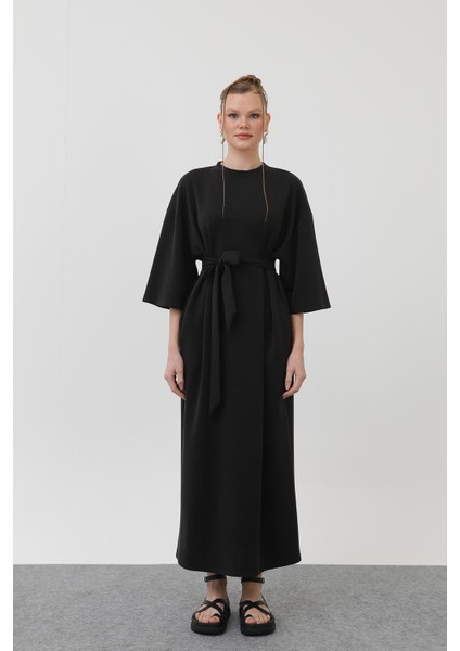 Kadın Kuşak Detaylı Basic Elbise fiyatları