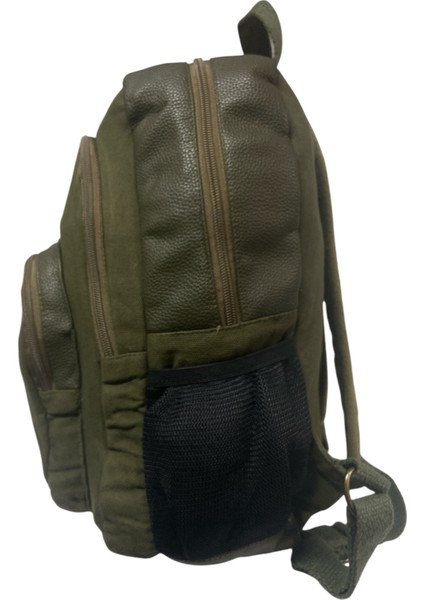 Old Cotton Kaliteli Siyah Vintage Salaş Baskılı Disayn Günlük Gezi Okul Sırt Çantası Revilla Bag 28X38CM