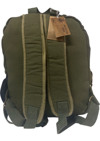 Old Cotton Kaliteli Siyah Vintage Salaş Baskılı Disayn Günlük Gezi Okul Sırt Çantası Revilla Bag 28X38CM