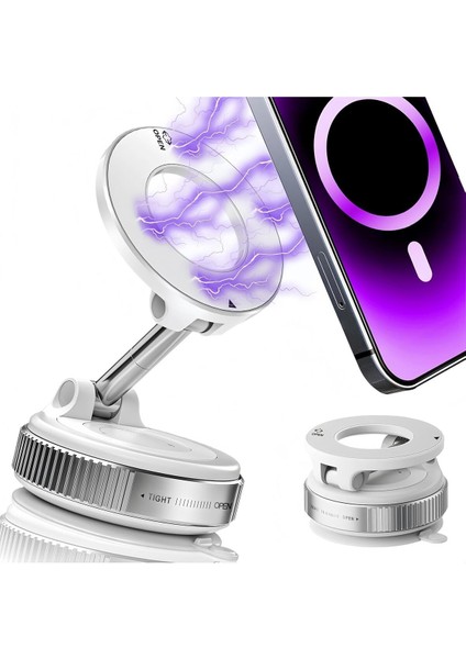 Manyetik Vakumlu Katlanır Araç Telefon Tutucu Ayna-Cam-Araba Magsafe Araç Tutucu X68 indirimleri