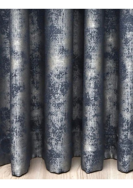 Mavi Istanbul Fon Desen Yeni Sezon Pileli, Kırışmaz, Özel Koleksiyon ( Tek Kanat ) Tül, Perde, fırsatları