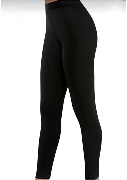 Kadın Siyah Kışlık Termal Tayt