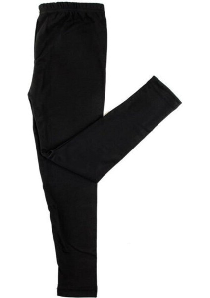 Kız Çocuk Siyah Uzun Viskon Şardonlu Alt Içlik Termal Giyim