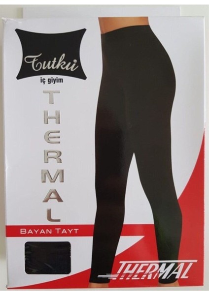 Kadın Siyah Termal Tayt