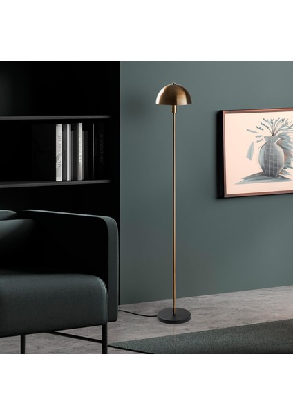 Togg Modern Metal Sıvama Başlık Ayaklı Lambader Eskitme, Retro Köşe ve Okuma Lambası TOGG-14816