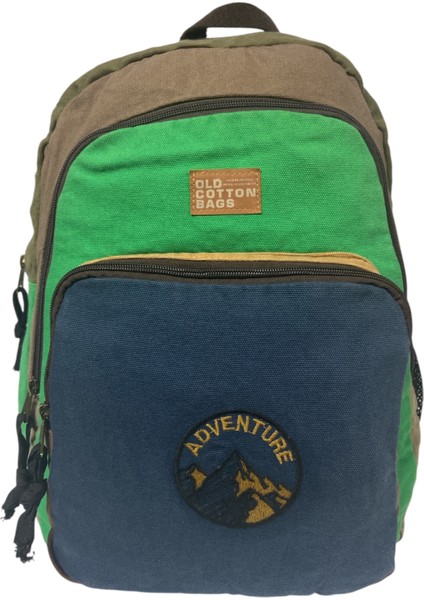 Old Cotton Kaliteli Siyah Vintage Salaş Baskılı Disayn Günlük Gezi Okul Sırt Çantası Revilla Bag 28X38CM fiyatları