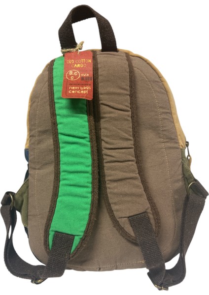 Old Cotton Kaliteli Siyah Vintage Salaş Baskılı Disayn Günlük Gezi Okul Sırt Çantası Revilla Bag 28X38CM