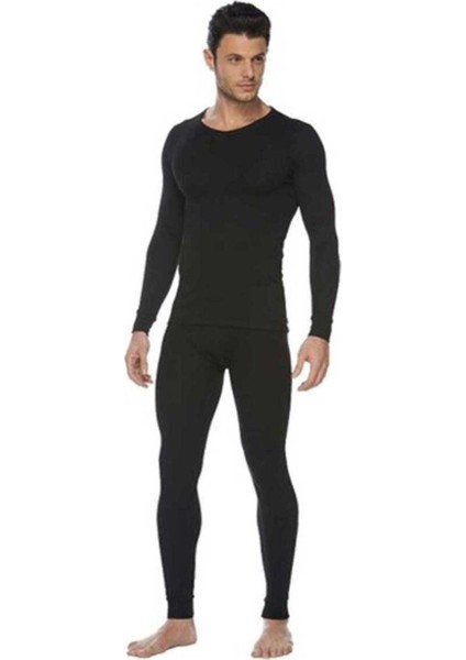 Unisex Kışın Sicak Tutan Kışlık Pamuklu Terletmeyen Termal Alt Üst Takım Bere Hediyeli