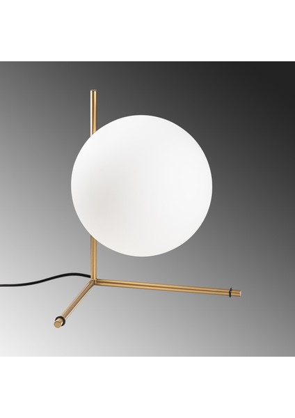 Luminar Modern Glop Cam Başlıklı Masa Lambası Dekoratif Aydınlatma Parlak Gold LUMINAR-14171 fırsatları