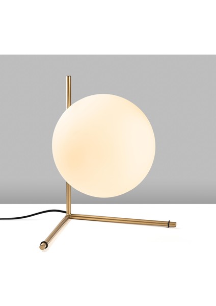 Luminar Modern Glop Cam Başlıklı Masa Lambası Dekoratif Aydınlatma Parlak Gold LUMINAR-14171