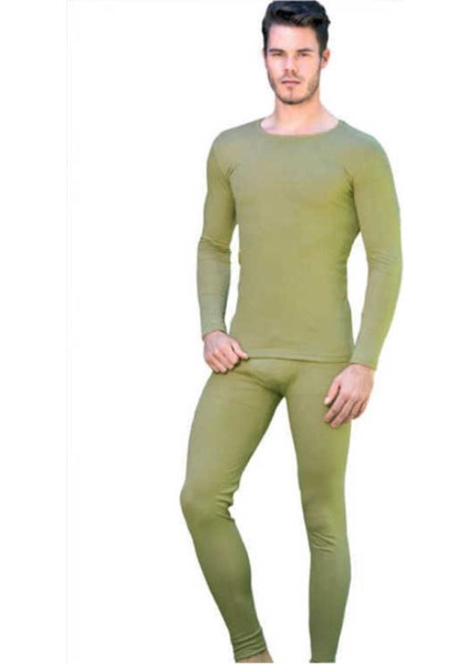 Erkek Haki Alt Üst Uzun Kol Termal Takım - 0125 0126
