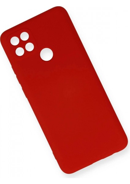 Oppo A15 Kılıf Nano Içi Kadife Silikon - Kırmızı modelleri