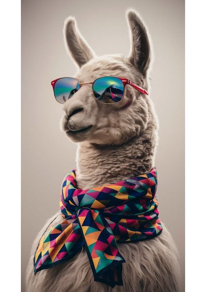 Cool Lama 1 Ev Duvar Salon Güzellik Salonu Ofis Dükkan Dekarasyon Kanvas Tablo fiyatları