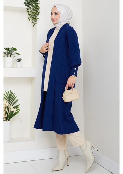 Balon Kol Triko Hırka 1613 - Lacivert modelleri