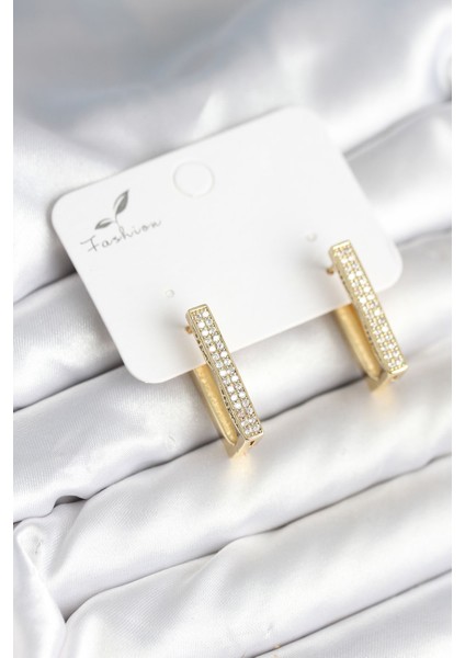 Kare Zirkon Taşlı Kadın Küpe TG27BKP11300