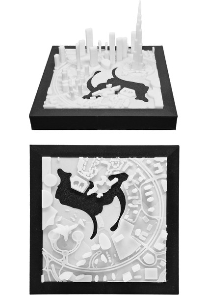 Dubai Burj Khalifa Minyatür Duvar ve Masa Dekorasyonu Üç Boyutlu Mini Tablo