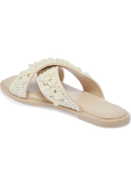 Bej Vegan-Tekstil Kadın Terlik - K24Y1TR67082-M01