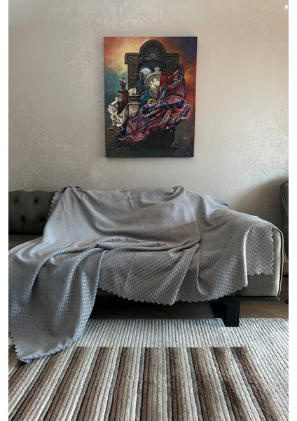 Kadife Şönil Koltuk Örtüsü, Kaymaz Kanepe Örtüsü, Koltuk Şalı (180 x 220CM)