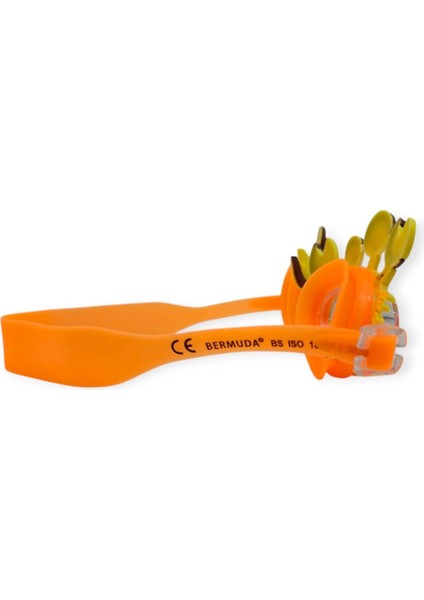 Çocuk Yüzücü Gözlüğü Silikon Taşıma Çantalı Turuncu Yengeç - 9014 (Lisinya) modelleri