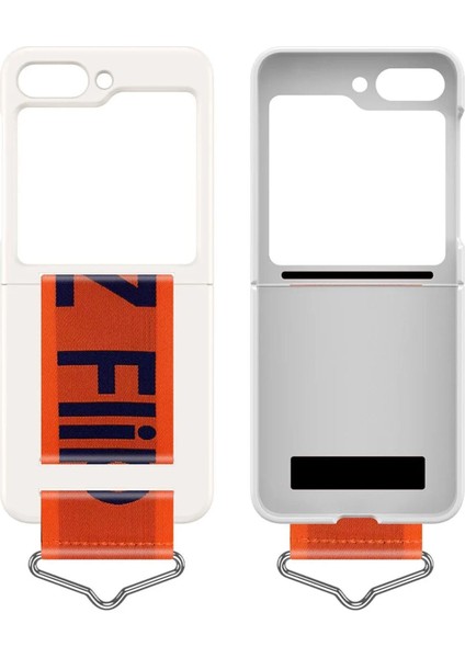Samsung Galaxy Z Flip 7 Fe/ Z Flip 6 Parmak Tutuculu Kayış Askılı Plastik Kılıf - AL3007