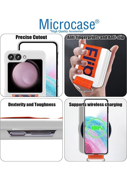 Samsung Galaxy Z Flip 7 Fe/ Z Flip 6 Parmak Tutuculu Kayış Askılı Plastik Kılıf - AL3007 fiyatları