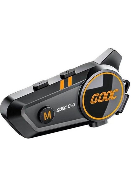 C50 Motosiklet Intercom Kask Kulaklık 1000 Mah Rgb Işıklı Bluetooth Kulaklık IP67 ( Lisinya )