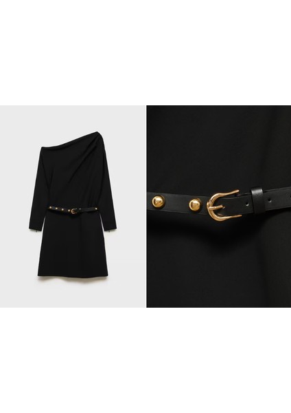 Kemerli Asimetrik Elbise fırsatları