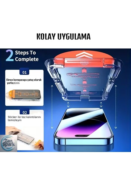 IPhone 15 Uyumlu Tam Kaplayan Hayalet Ekran Koruyucu | Gizli Cam | 9h Temperli Privacy indirimleri