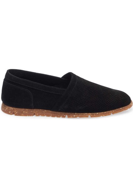 Siyah Hakiki Süet Deri Erkek Loafer - E24I1AY56589-A01