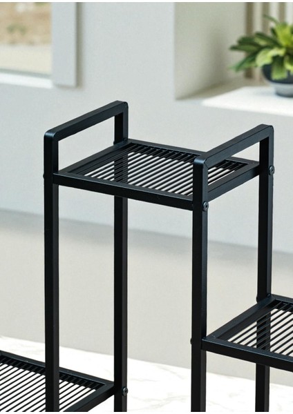 Dekoratif Metal 6 Raflı Saksılık Katlı Dikey Saksı Standı Çiçeklik Bahçe ve Balkon Dekoru Garden fırsatları