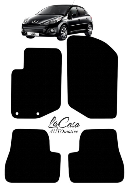 Peugeot 207 2006 ve Sonrası Uyumlu Lacasa Velur Halı Paspas