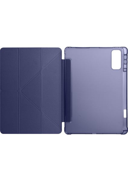 Honor Pad V9 Uyumlu Kılıf Üçe Katlanan Kalem Bölmeli Standlı Tablet Kılıfı Uyandırma Özellikli modelleri