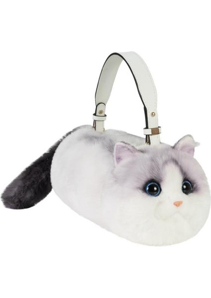 Bear & Deer Pelüş Kedi Şeklinde El Çantası – Kirli Beyaz - BD-CAT003 fırsatları