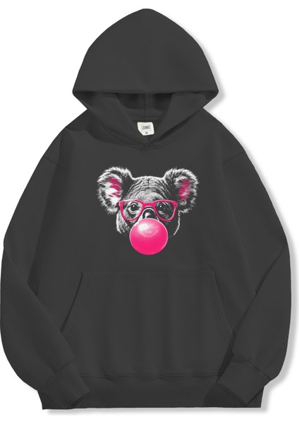 Unisex Sweatshirt Oversize Hoodie Bubblegum Koala fırsatları